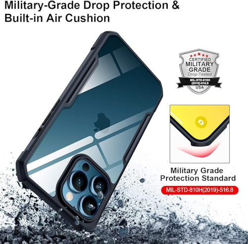 IP 12 MINI XUNDD Case Integrated Camera Cover, Military Grade Drop Tested, Slim Clear Back With Shockproof Soft TPU Bumper Frame Cover