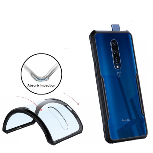 OnePlus 7 Pro XUNDD Case Integrated Camera Protection, Military Grade Drop Tested, Slim Clear Back With Shockproof Soft TPU Bumper Frame Cover