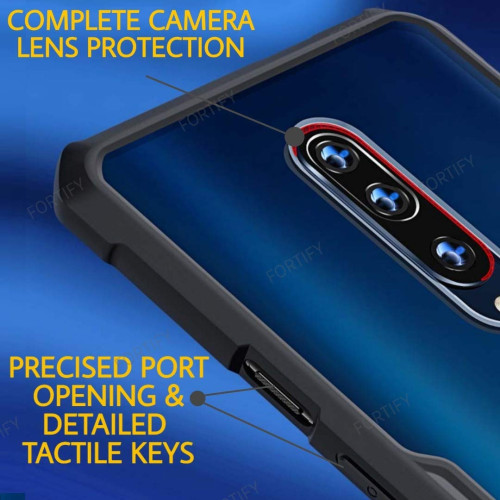 OnePlus 7T XUNDD Case Integrated Camera Protection, Military Grade Drop Tested, Slim Clear Back With Shockproof Soft TPU Bumper Frame Cover