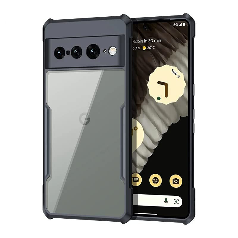 Pixel 7 Pro XUNDD Case Integrated Camera Protection, Military Grade Drop Tested, Slim Clear Back With Shockproof Soft TPU Bumper Frame Cover