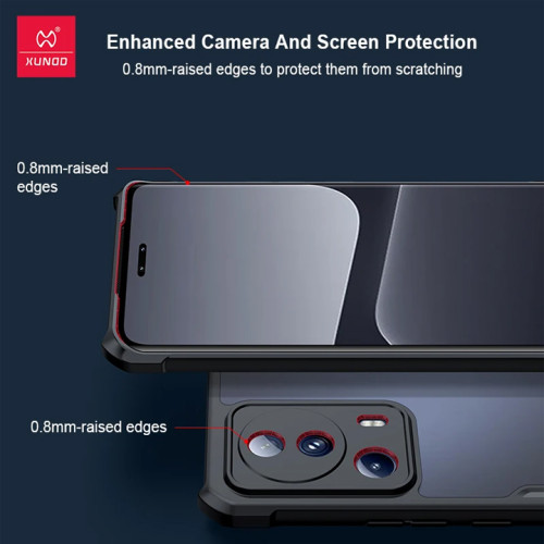 Redmi Mi 13 Lite  Mi Civ i2  XUNDD Case Integrated Camera Protection, Military Grade Drop Tested, Slim Clear Back With Shockproof Soft TPU Bumper Frame Cover