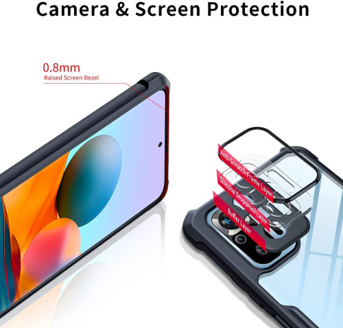 Redmi Note 10 Pro / Note 10 Pro Max XUNDD Case Integrated Camera Protection, Military Grade Drop Tested, Slim Clear Back With Shockproof Soft TPU Bumper Frame Cover