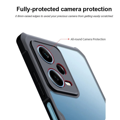 Redmi Note 12 Pro XUNDD Case Integrated Camera Protection, Military Grade Drop Tested, Slim Clear Back With Shockproof Soft TPU Bumper Frame Cover