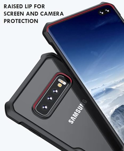 Samsung Galaxy S10 Plus XUNDD Case Integrated Camera Protection, Military Grade Drop Tested, Slim Clear Back With Shockproof Soft TPU Bumper Frame Cover