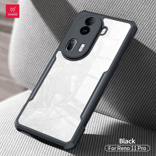 Oppo Reno 11 Pro 5G XUNDD Case Integrated Camera Protection, Slim Clear Back With Shockproof Soft TPU Bumper Frame Cover