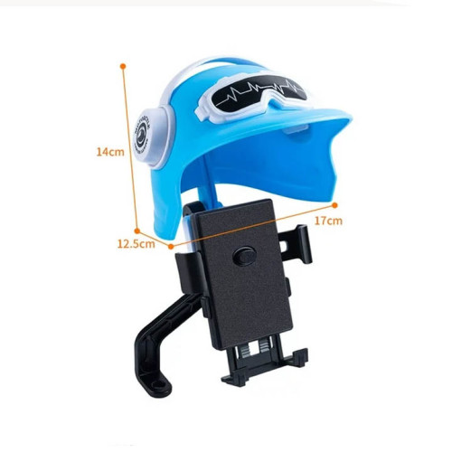 Animal Series Motorcycle Mobile Holder Sunshade Umbrella Waterproof Small Helmet Sunscreen Phone Stand Bracket