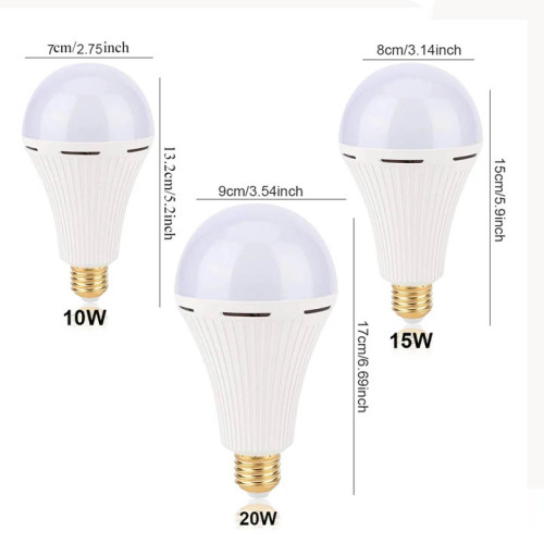 Led Emergency Rechargeable Bulb 15W White