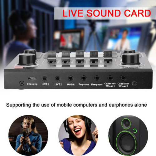 Live Sound Card Wired Condenser Microphone