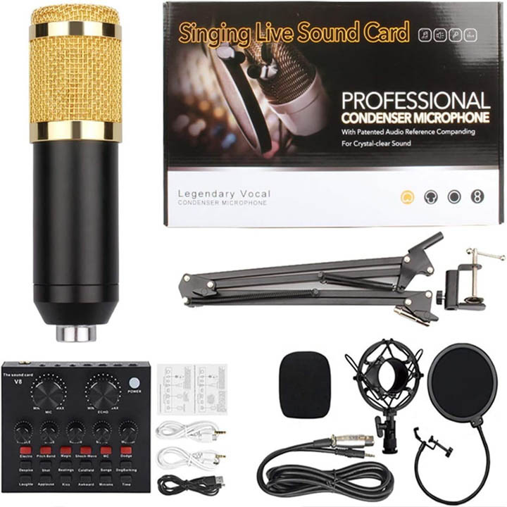 Professional Condenser Microphone With Patented Audio Reference Companding For Crystal-clear Sound