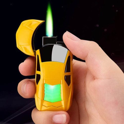 Outdoor Car Keychain, Blue Flame, Windproof, Creative, Observant, Exquisite Small Lighter Gifts