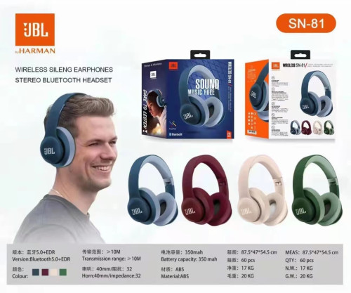 Headphone Wireless Bluetooth JBL SN-81