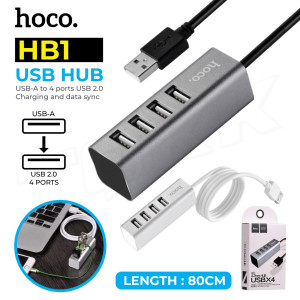 Hoco Usb Hub “HB1” Usb-A To Four Ports Usb 2.0 Charging And Data Sync