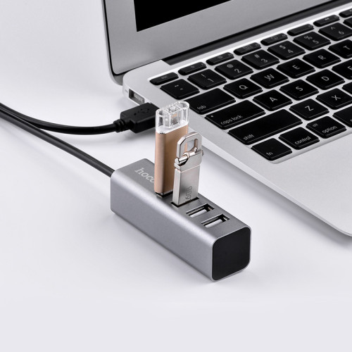 Hoco Usb Hub “HB1” Usb-A To Four Ports Usb 2.0 Charging And Data Sync