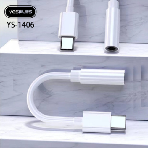 YESPLUS YS-1406 Converter Handsfree Lighting To 3.5MMType-C To 3.5MM Audio Conversion