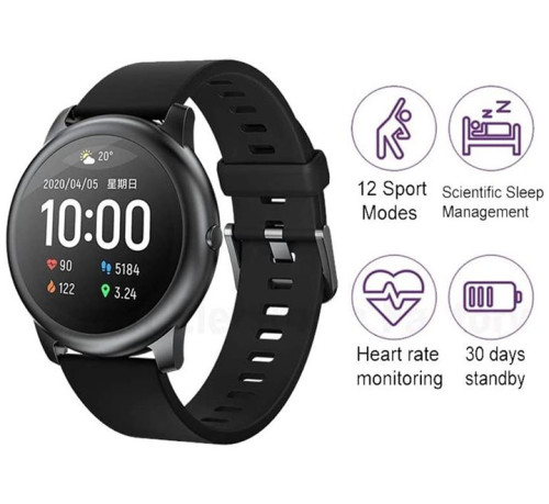 Haylou Solar LS-05 Fitness Smart Watch IP68 Waterproof With Heart Rate Monitor