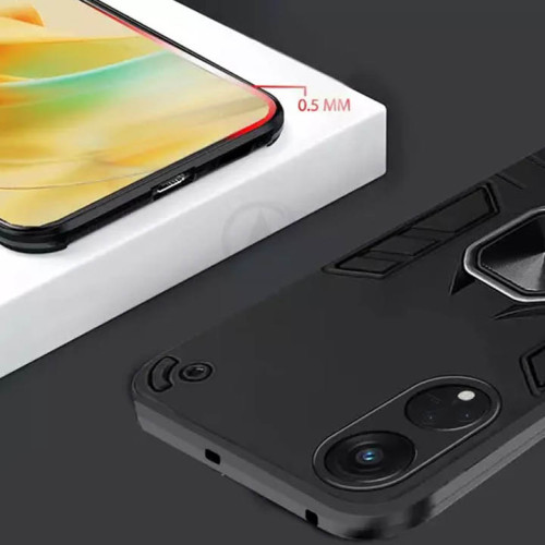 Oppo Reno 8T 4G Armor Integration Camera protection, Support Magnetic Car Mounts, Stylish Dual Layer Hard PC Back Cover