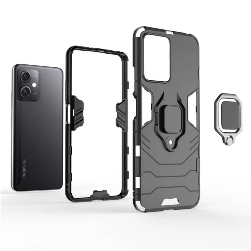 Redmi Note 13 Pro Plus 5G Armor Integration Camera protection, Support Magnetic Car Mounts, Stylish Dual Layer Hard PC Back Cover