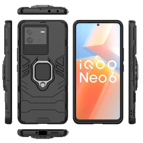 Vivo IQ NEO 6 Armor Integration Camera protection, Support Magnetic Car Mounts, Stylish Dual Layer Hard PC Back Cover