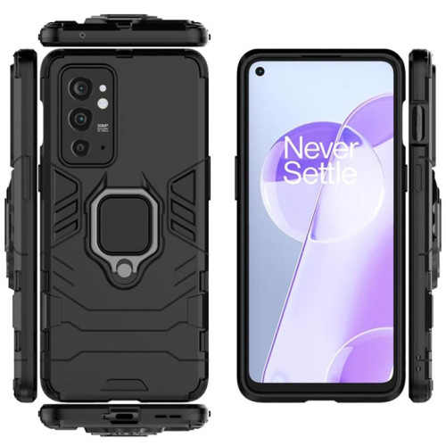 OnePlus 9RT Armor Integration Camera protection, Support Magnetic Car Mounts, Stylish Dual Layer Hard PC Back Cover