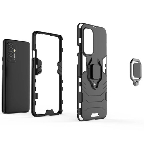 OnePlus 9RT Armor Integration Camera protection, Support Magnetic Car Mounts, Stylish Dual Layer Hard PC Back Cover