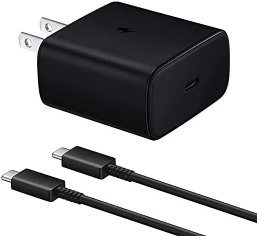 Samsung 45W 'EP-TA845' Authentic Super Fast Travel Charger 2.0 With USB Type - C to Type - C Cable (5A)