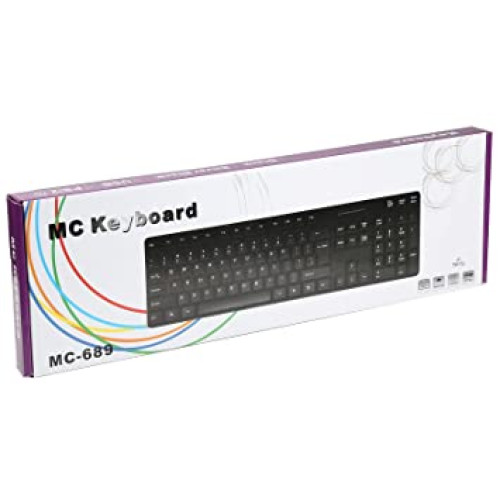 Computer Wired Keyboard MC-689 Waterproof USB Wired Keyboard