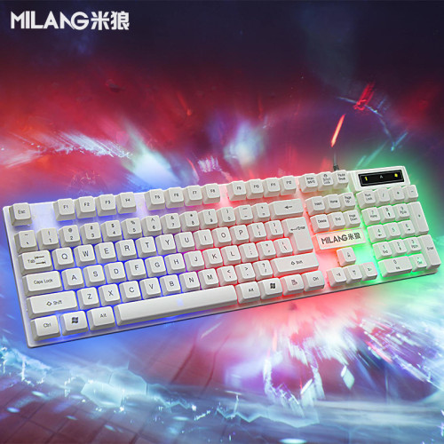 MILANG K6 Mechanical Technology Professional Razer Polychromatic RGB Backlit Gaming Waterproof Mechanical Keyboard