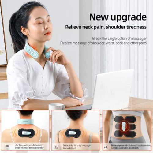 Joyroom JR-GH103 Neck Massager Relieve Neck Pain With Wireless Remote Control Electric Massager & Abdominal Electrodes Pad 3W