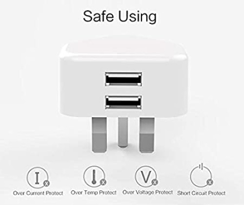 Joyroom L206 UK 2.4A Charger 2 Ports White