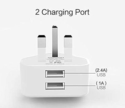 Joyroom L206 UK 2.4A Charger 2 Ports White