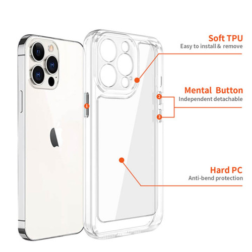 Iphone 15 Pro Integration Camera Protection, Crystal Clear Transparent Cover Case