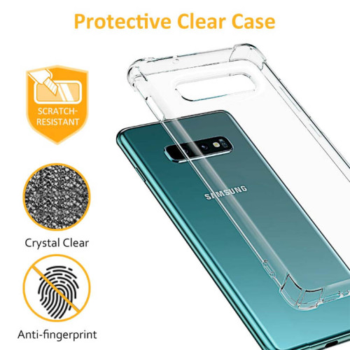 Samsung Galaxy S10 Plus Integration Camera Protection, Crystal Clear Transparent Cover Case