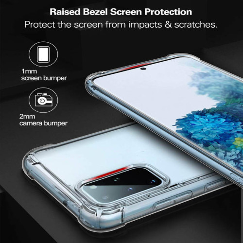 Samsung Galaxy S20 Plus Integration Camera Protection, Crystal Clear Transparent Cover Case