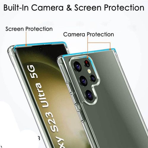 Samsung Galaxy S23 Ultra Integration Camera Protection, Crystal Clear Transparent Cover Case