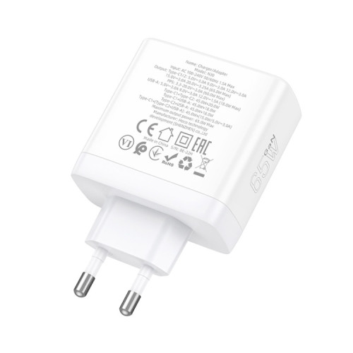 Hoco N30 Glory PD 65W USB+ Dual USB-C/Type-C Interface Fast Charge Charger