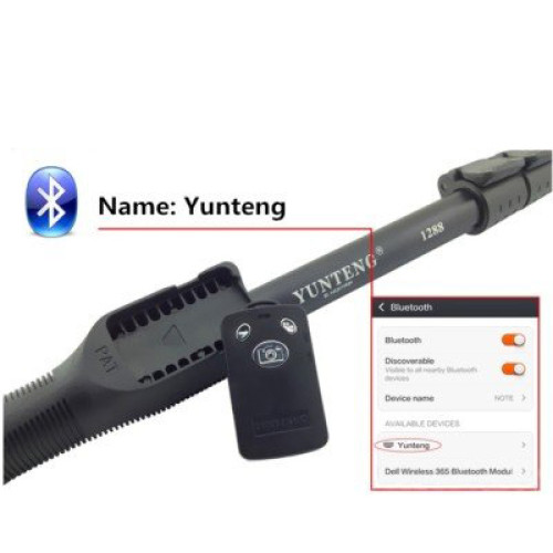 Yunteng Self Picture Monopod YT-1288 Selfie Stick With Bluetooth  Remote Control