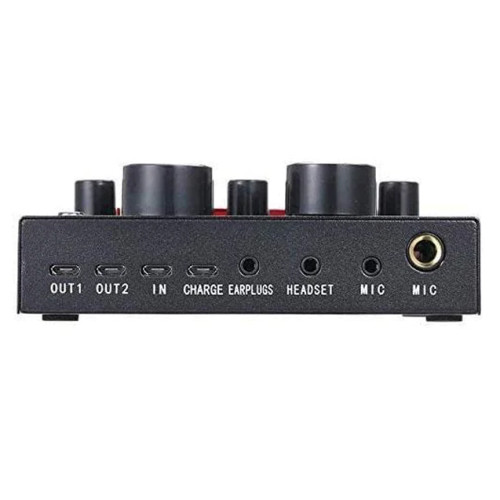 Multifunctional Live Audio Interface With USB Smart Audio Connection Volume Adjustable Sound Card Host Speech Recording