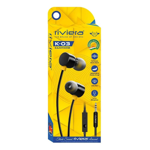 Riviera K-03 In-ear Earphone Wired Headset