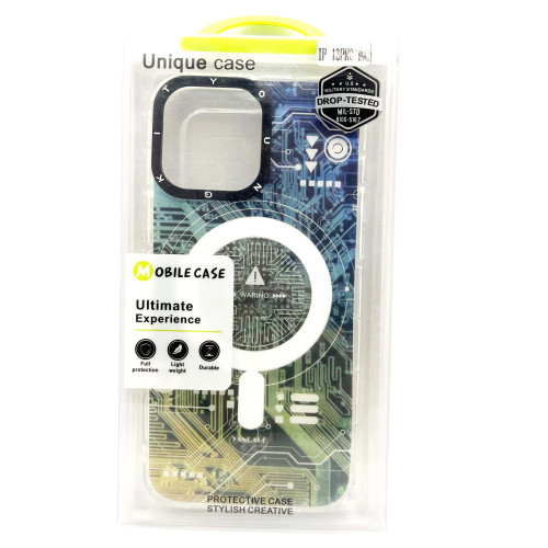 Youngkit Futuristic Magsafe Case For iPhone 13 Pro Max Circuit Design Protective Cover