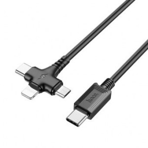 Hoco X77 3 in 1 USB-C to Lightning, USB-C, Micro-USB Charging Cable iPhone / Samsung / Andriod 1M